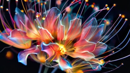 Aufkleber - this stunning image showcases luminous flowers that appear almost ethereal. their colorful petals an