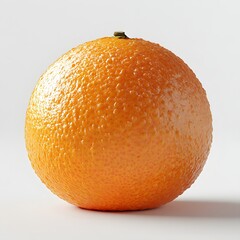 Poster - Close-up of a vibrant, juicy orange. Perfect for food blogs or healthy eating content. Orange Isolated on a white background. A Single, Juicy Orange: Vibrant Citrus Fruit Photography