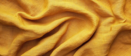 Poster - Textured golden fabric with elegant folds and soft light creating a warm and inviting atmosphere ideal for backgrounds and design elements