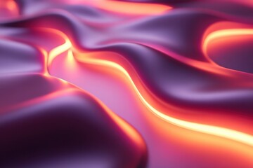 Poster - Waves of light and color create an abstract pattern in a vibrant visual display