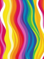 Poster - Vibrant rainbow spectrum waves abstract background with colorful stripes and smooth transitions creating a dynamic visual effect ideal for modern design
