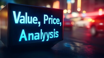 Poster - Value analysis of pricing strategies in urban markets abstract digital art evening close-up perspective