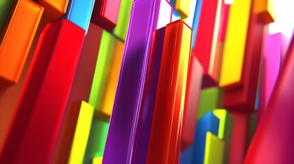 Aufkleber - Abstract glowing database visualization digital environment colorful design futuristic concept