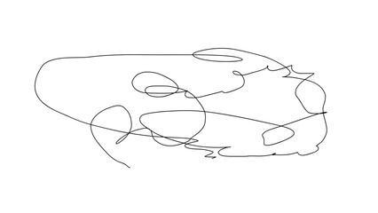 Poster - Abstract scribble line art on white background  