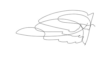 Poster - Hand-Drawn Line Art Abstract Illustration on White Background  