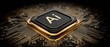 © Agnieszka - Elegant octagonal microchip with gold ai design on dark background
