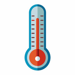 Wall Mural - Thermometer isolated on white background