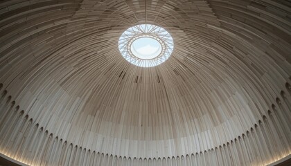 Poster - Artistic architectural dome design modern building interior view minimalist style urban environment architectural concept