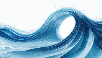 Poster - Dynamic ocean wave abstract nature concept graphic design digital environment high-resolution view fluid motion art