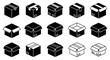 © Yseoud - box vector icons isolated on white background. Packaging boxes icons for web, mobile apps and ui design