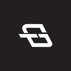 Poster - Letter GT logo design minimal vector symbol.