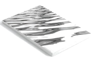 Poster - Abstract Water Ripple Illustration on a Flat Surface Depicting Movement and Light Interaction