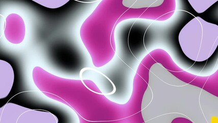 Leinwandbilder - A vibrant and abstract design with fluid, wavy forms that seamlessly blend from one color to another. The dominant colors