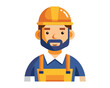 © JANNATUNFERDOUSE - Flat and Minimalist Construction worker design