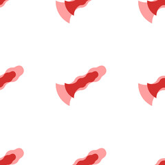 Poster - Seamless pattern of large isolated red sex toy symbols. The elements are evenly spaced. Illustration on light red background