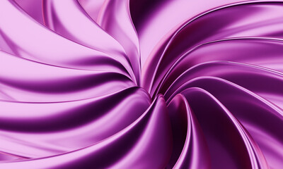 Poster - Smooth Flowing Ribbons in Radiant Pink and Purple for Modern Backgrounds