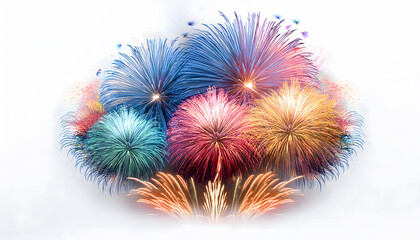 Poster - Colorful fireworks display lighting up the night sky