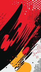 Poster - Dynamic Grunge Abstract Vector Art for Modern T-shirt and Sportswear Design