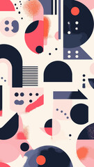 Poster - Colorful Abstract Geometric Pattern with Minimalist Shapes and Modern Design Appeal