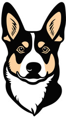 Poster - Minimalist Australian Cattle Dog Icon in Flat SVG Vector Style for Design Projects