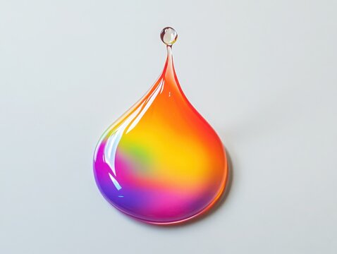 Dreamy shapes move as color drops across the painted background