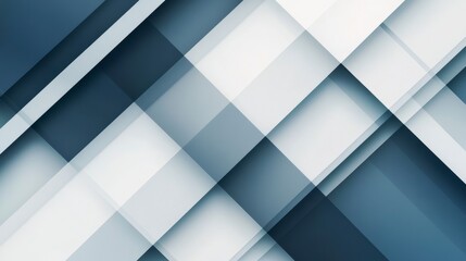 Poster - Abstract geometric background with diagonal lines in shades of blue and white.