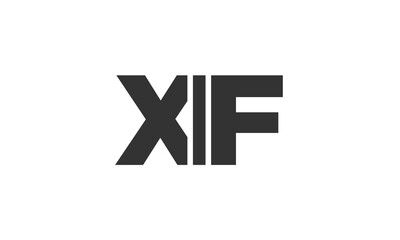 Poster - XIF logo design template with strong and modern bold text. Initial based vector logotype featuring simple and minimal typography. Trendy company identity.