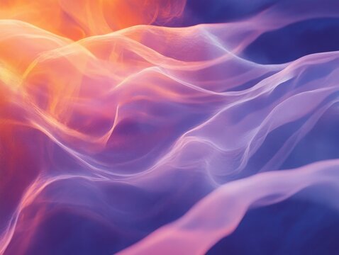 Surreal mist folds with radiant waves against a simple backdrop