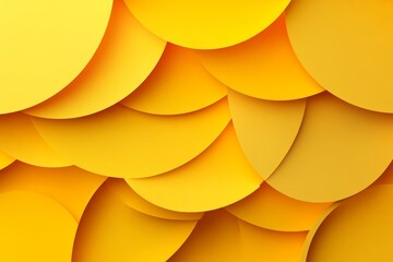 Poster - Abstract bright yellow gradient geometric shape background. Modern simple circle pattern creative design. Minimal style bright colorful overlap geometric shape texture