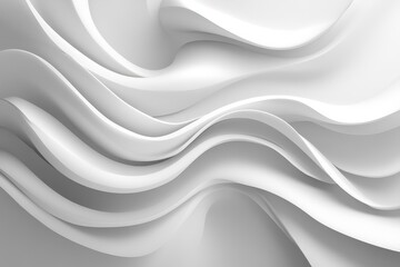 Poster - Abstract modern minimal white and gray background. Dynamic curve motion shapes composition. Smooth and clean subtle  design. Simple geometric concept. Suit for poster, advertising