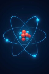 Poster - Simple Animation of Electron Orbitals Around Atomic Nucleus