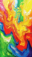 Poster - Vibrant abstract painting showcasing a dynamic burst of colors in a fluid and expressive style creating a visually stunning and captivating artwork