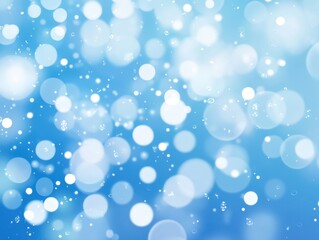 Poster - Ethereal blue bokeh background with sparkling light effect creating a dreamy and magical atmosphere perfect for festive designs and holiday themes
