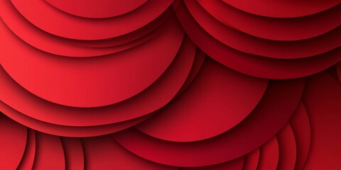 Poster - Abstract red gradient circles background. Modern simple overlap geometric pattern creative design. Minimal red curve shapes texture element. Suit for cover, poster, website, banner