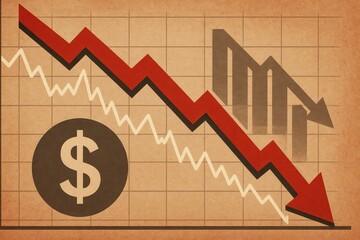 Poster - Dramatic Decline of Financial Market Trends and Economic Indicators