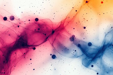 Poster - Colorful abstract design featuring fluid shapes and vibrant hues creating a dynamic visual effect