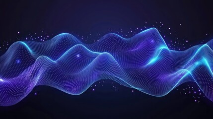Poster - Abstract digital wave design with vibrant colors.