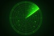 © Kitta Studio - Green Radar Screen Display with Blips and Echo Detection