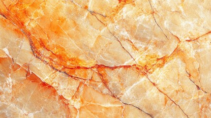 Poster - Elegant orange marble texture background with intricate veins and natural stone pattern for interior design