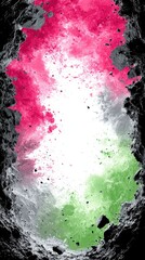 Poster - Pastel Colored Abstract Background with Double Exposure Effect for Creative Design Projects