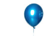 © Vlad - PNG Glossy blue balloon with string on a dark background