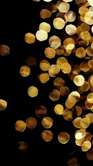 Poster - Golden bokeh lights cascade creates dazzling abstract backdrop