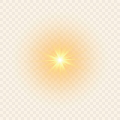 Poster - Png light effect. Spotlight spark. Stadium Lighting. Sunlight, Spot lighting with insert bams of ICE strobes. Bring in the spotlight with a star.