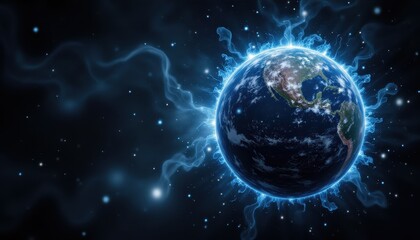 Wall Mural - earth in cosmic energy