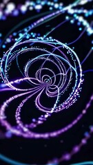 Poster - Vivid spiral light trails forming mesmerizing patterns in dynamic motion sequence
