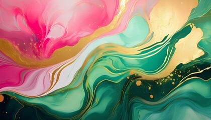 Fototapete - Abstract liquid colorful vibrant background