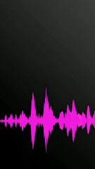 Poster - Vibrant pink sound waves in motion against dark background