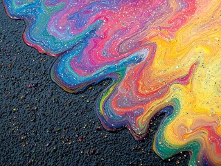 rainbow glitter spill