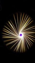 Poster - Radiant light burst progression: dynamic transition of fluorescent patterns