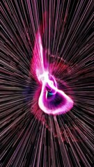 Poster - Dynamic colorful energy burst with vibrant radial streaks and hypnotic motion effect